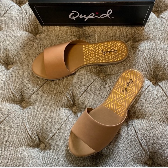 Tan Slide Sandals - Picture 4 of 8